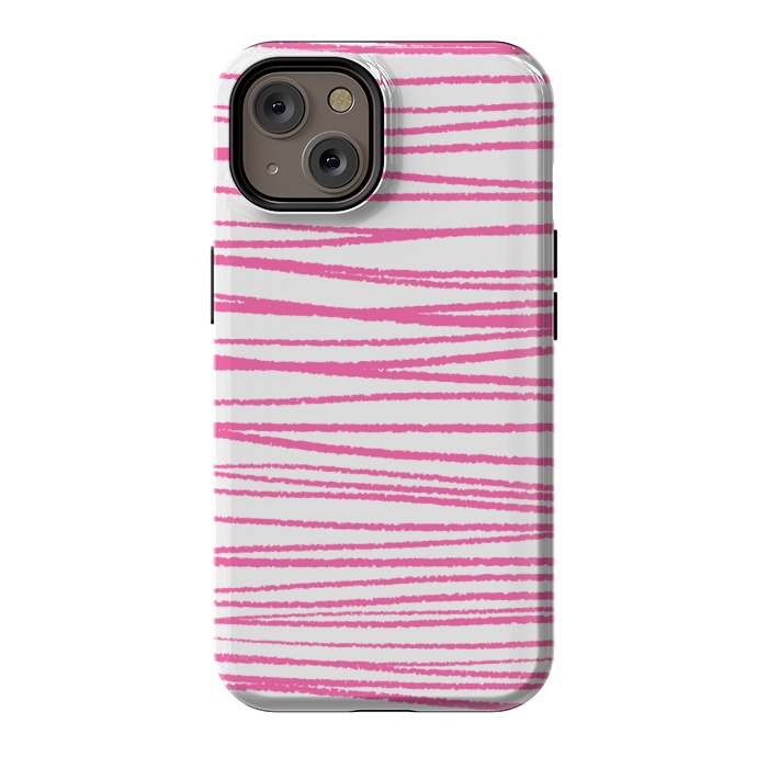 iPhone 14 StrongFit Pink Threads by Martina