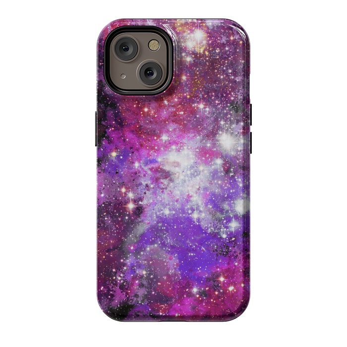 iPhone 14 StrongFit Purple violet starry galaxy by Oana 