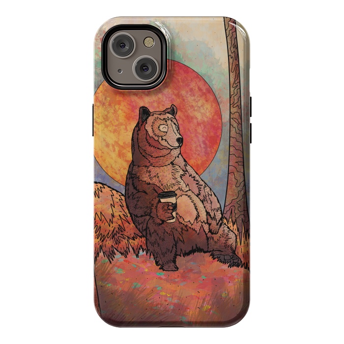 iPhone 14 Plus StrongFit The relaxing bear by Steve Wade (Swade)