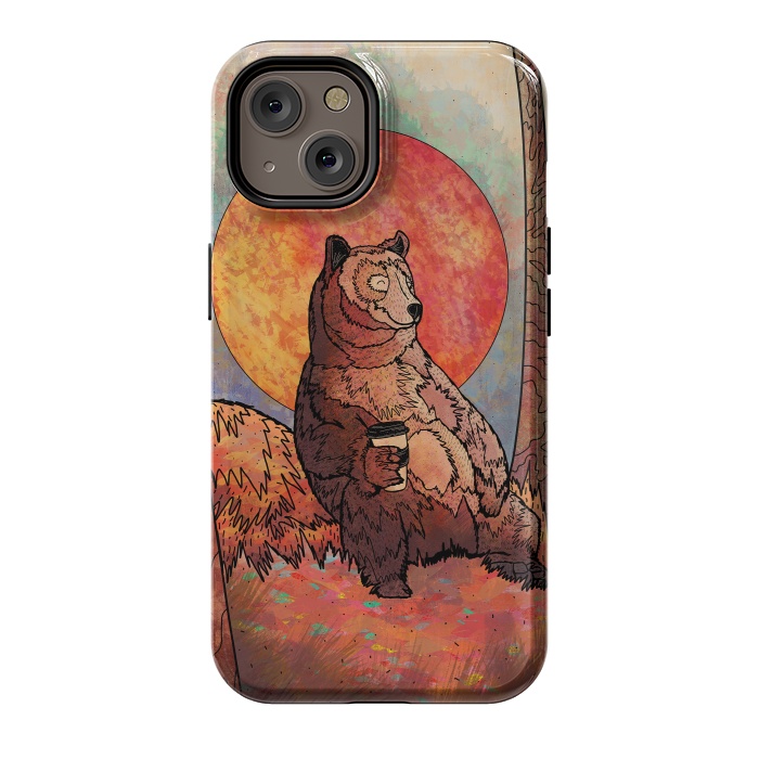 iPhone 14 StrongFit The relaxing bear by Steve Wade (Swade)