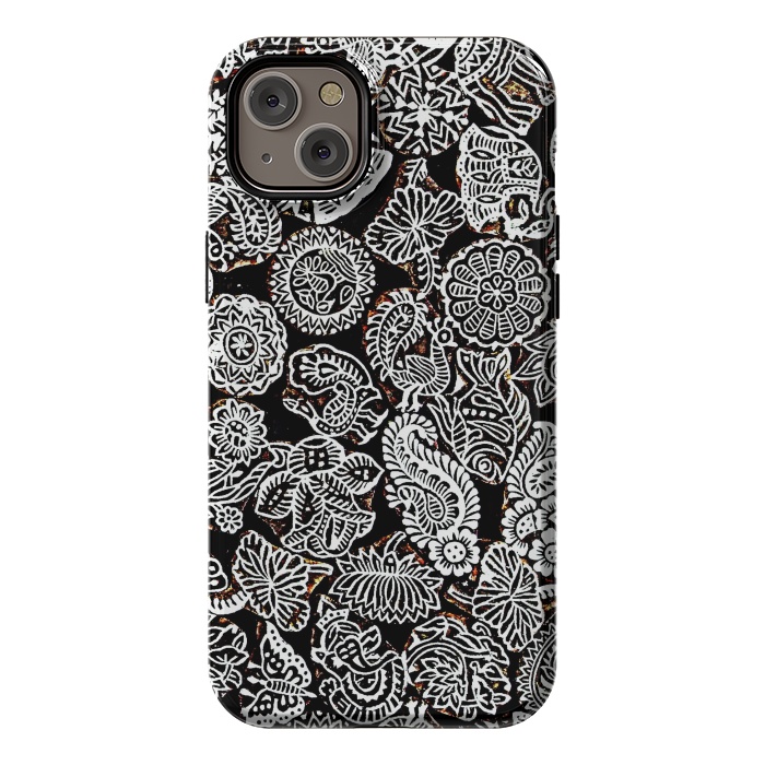 iPhone 14 Plus StrongFit Black and white pattern by Winston