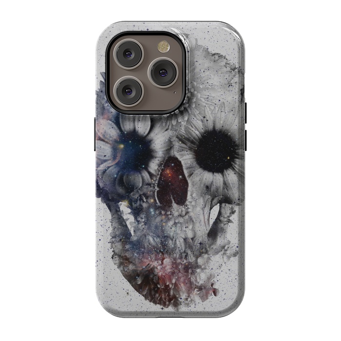 iPhone 14 Pro StrongFit Floral Skull 2 by Ali Gulec
