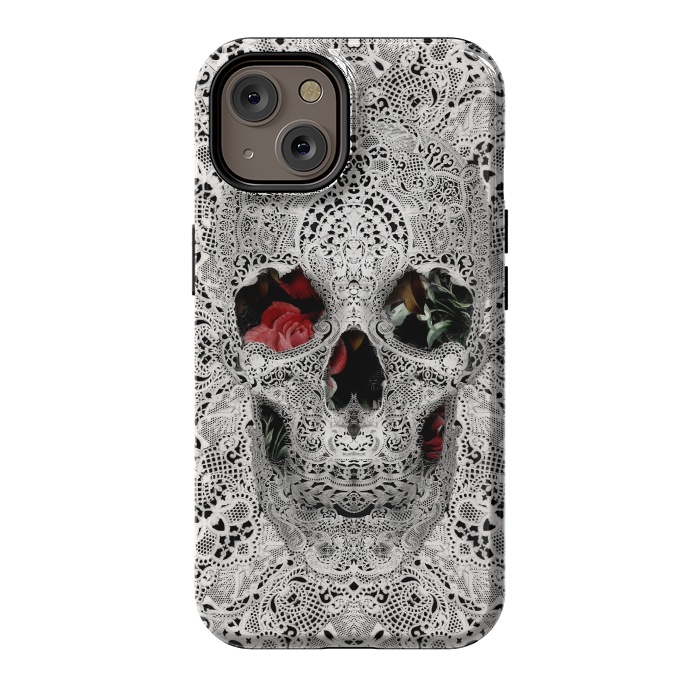 iPhone 14 StrongFit Lace Skull 2 by Ali Gulec