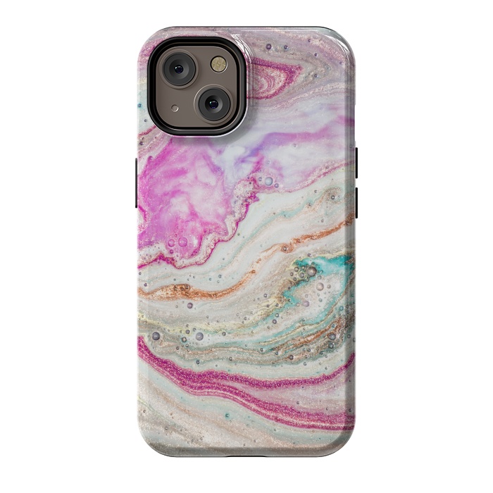 iPhone 14 StrongFit Natural Luxury Liquid Marble by ArtsCase
