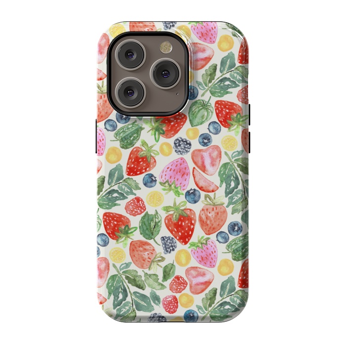 iPhone 14 Pro StrongFit Summer Berries by Tigatiga