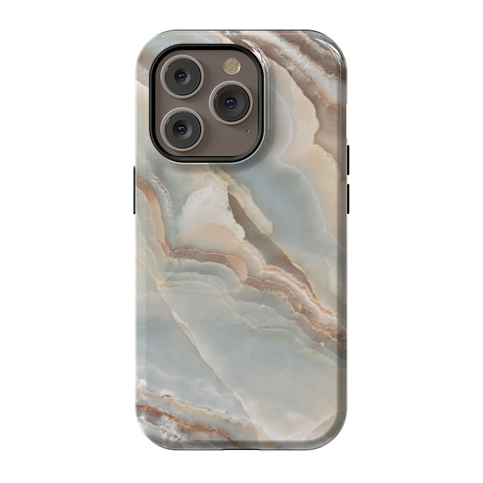 iPhone 14 Pro StrongFit Onyx Marble Design by ArtsCase