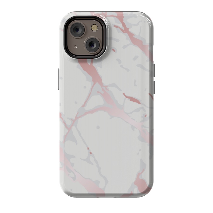 iPhone 14 StrongFit Pink Rose Marble Design by ArtsCase