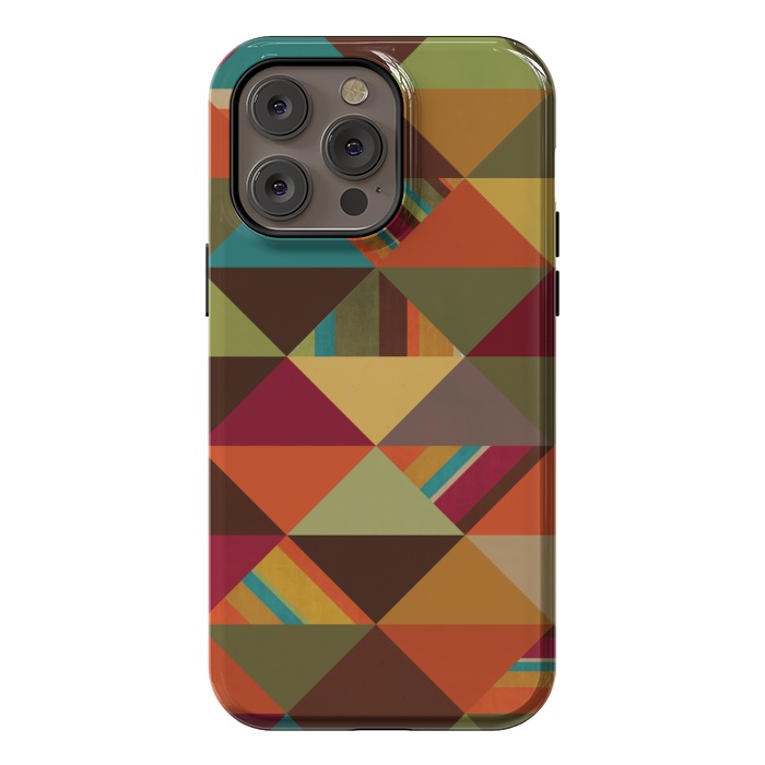 iPhone 14 Pro max StrongFit Autumn Triangles by Noonday Design