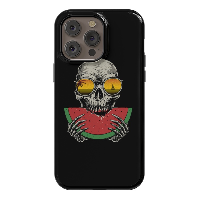 iPhone 14 Pro max StrongFit Watermelon Skull by Afif Quilimo