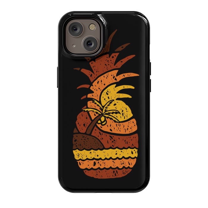 iPhone 14 StrongFit Pineapple and Beach by Afif Quilimo