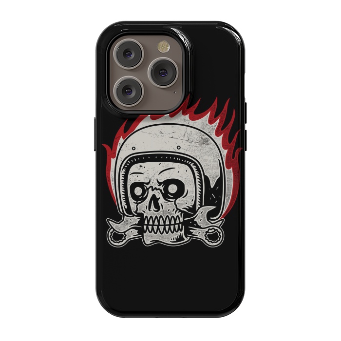 iPhone 14 Pro StrongFit Skull Biker by Afif Quilimo