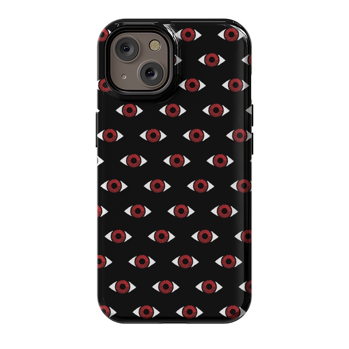 iPhone 14 StrongFit Red eye pattern by Laura Nagel