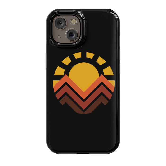 iPhone 14 StrongFit Sunset mountain by Afif Quilimo