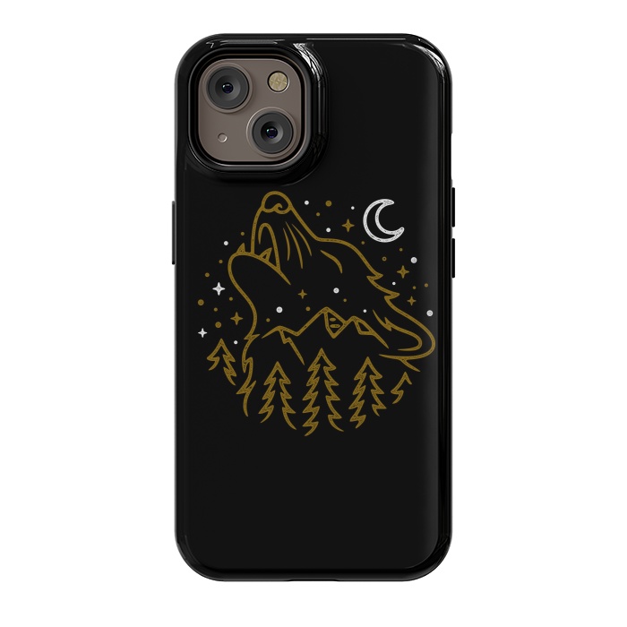iPhone 14 StrongFit Wolf Howling by Afif Quilimo