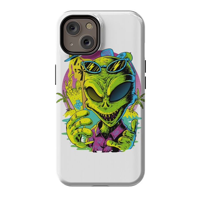 iPhone 14 StrongFit Alien Summer Vibes (White) by Afif Quilimo