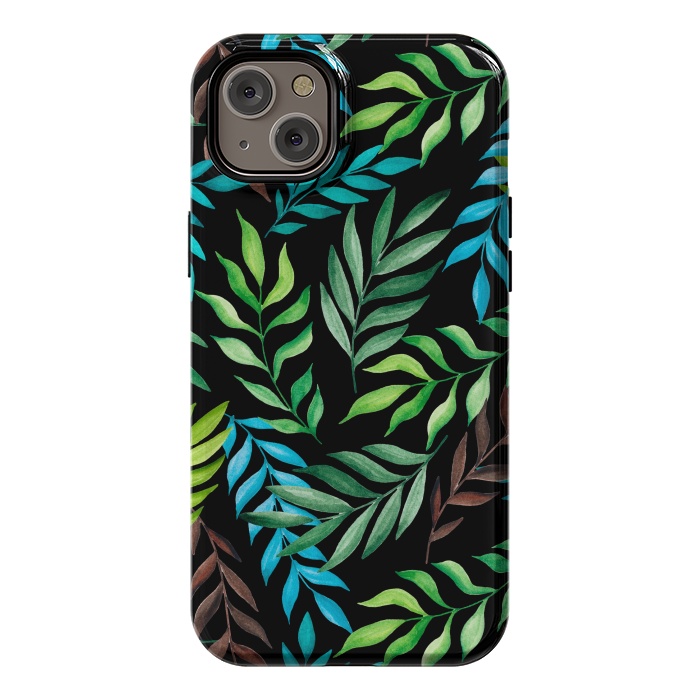 iPhone 14 Plus StrongFit Tropical leaves by Julia Badeeva