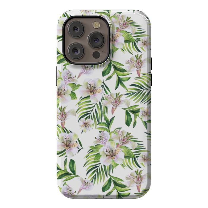 iPhone 14 Pro max StrongFit White flowers by Julia Badeeva