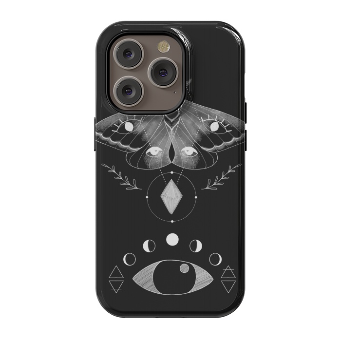 iPhone 14 Pro StrongFit Metaphys Moth by Melissa Lee