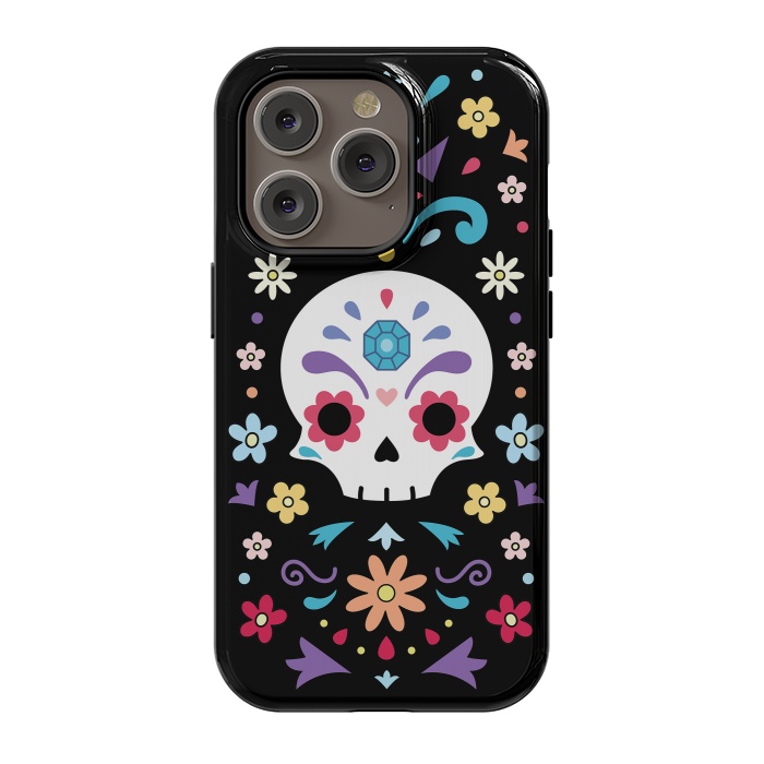 iPhone 14 Pro StrongFit Cute day of the dead by Laura Nagel