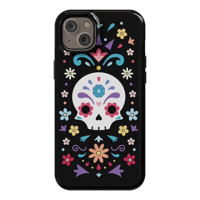 iPhone 14 Plus StrongFit Cute day of the dead by Laura Nagel