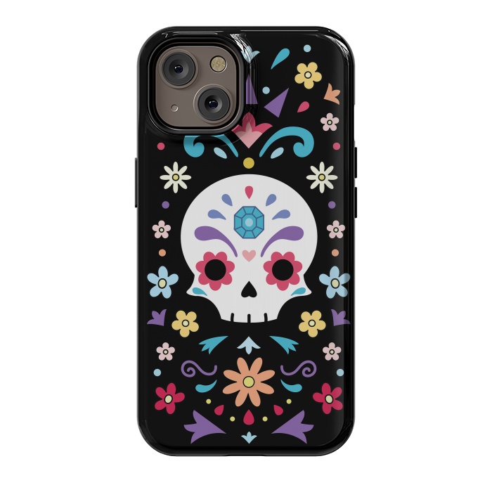 iPhone 14 StrongFit Cute day of the dead by Laura Nagel
