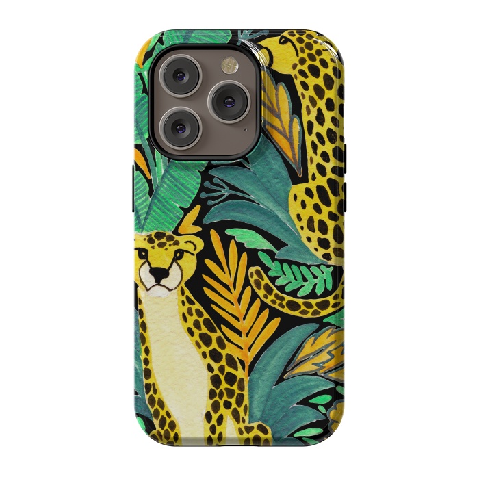 iPhone 14 Pro StrongFit Leopards by Julia Badeeva
