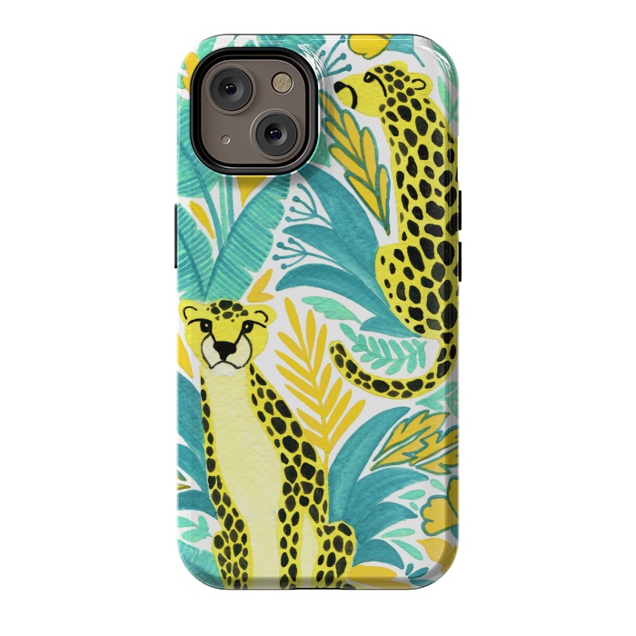 iPhone 14 StrongFit Leopards. Gouache by Julia Badeeva