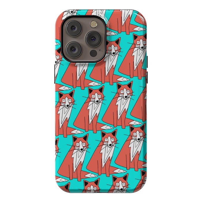 iPhone 14 Pro max StrongFit Fox pattern by Steve Wade (Swade)