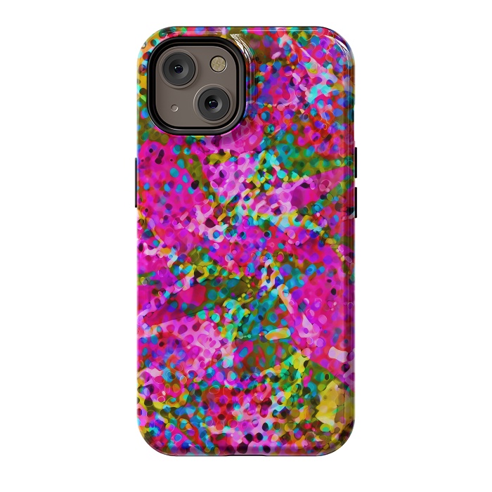 iPhone 14 StrongFit Floral Abstract Stained Glass G548 by Medusa GraphicArt