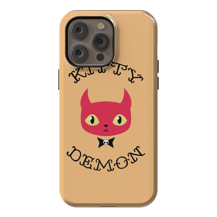 iPhone 14 Pro max StrongFit Kitty demon by Laura Nagel