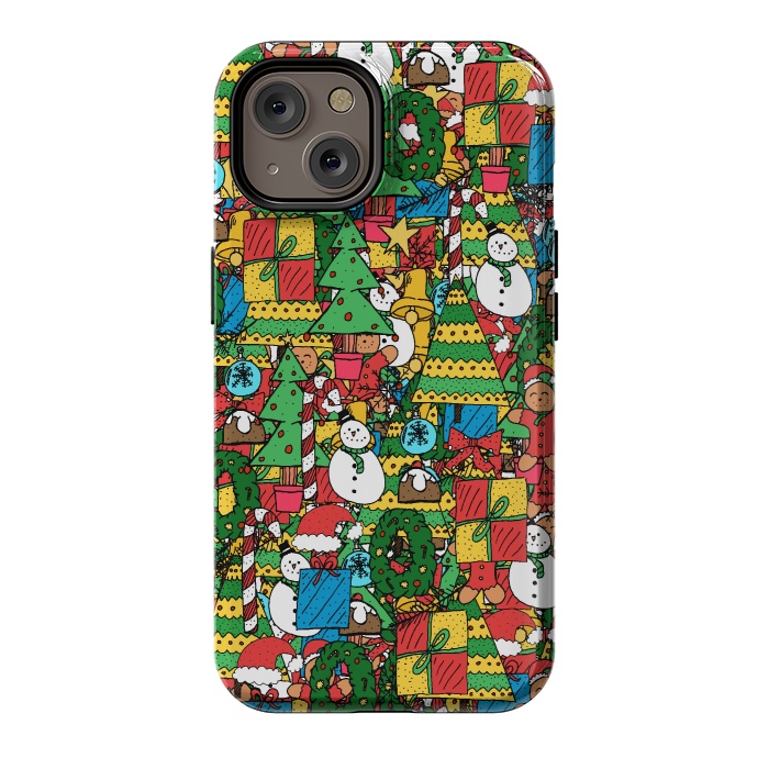 iPhone 14 StrongFit Merry Christmas pattern by Steve Wade (Swade)