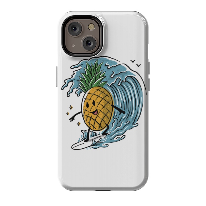 iPhone 14 StrongFit Pineapple Surfing by Afif Quilimo