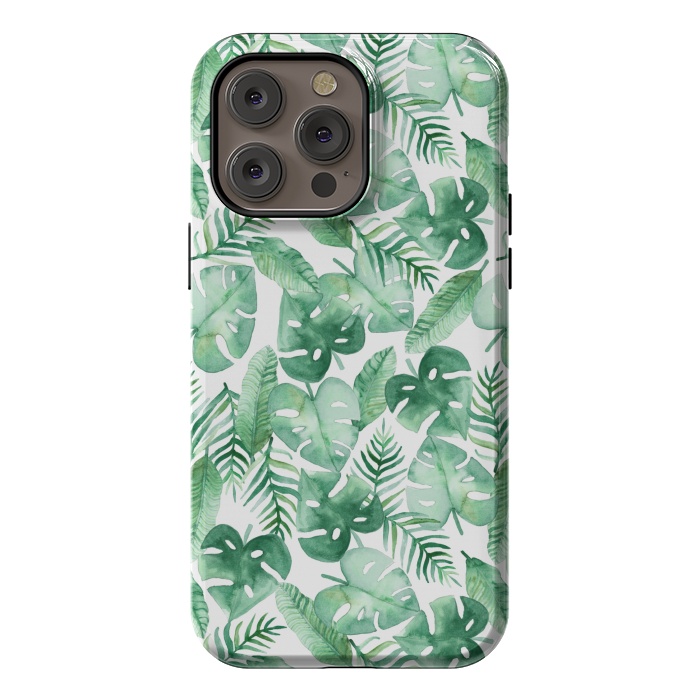 iPhone 14 Pro max StrongFit Tropical Jungle on White by Tangerine-Tane