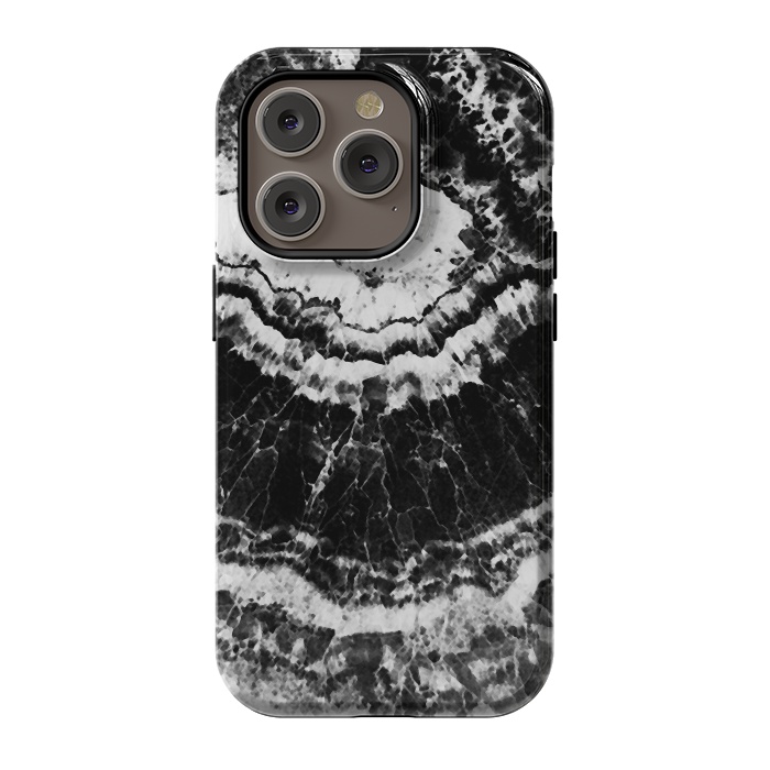 iPhone 14 Pro StrongFit Dark geode marble etxture by Oana 