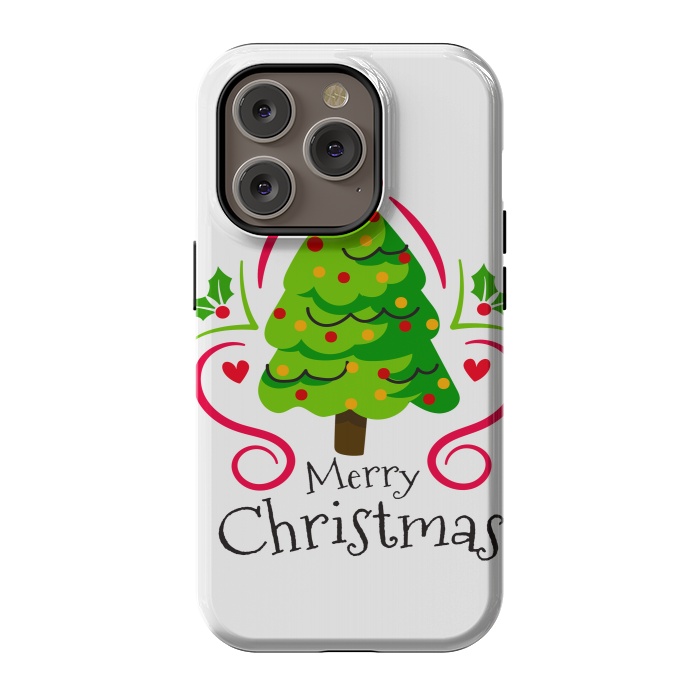 iPhone 14 Pro StrongFit merry xmas tree by haroulita