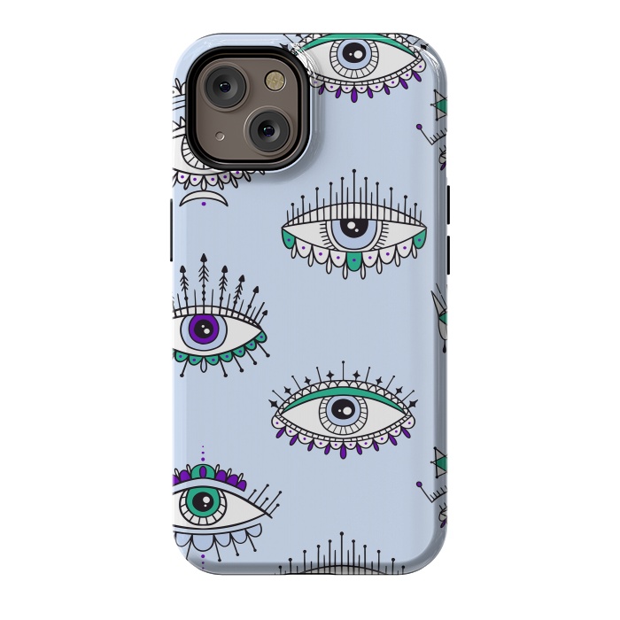 iPhone 14 StrongFit evil eyes by haroulita