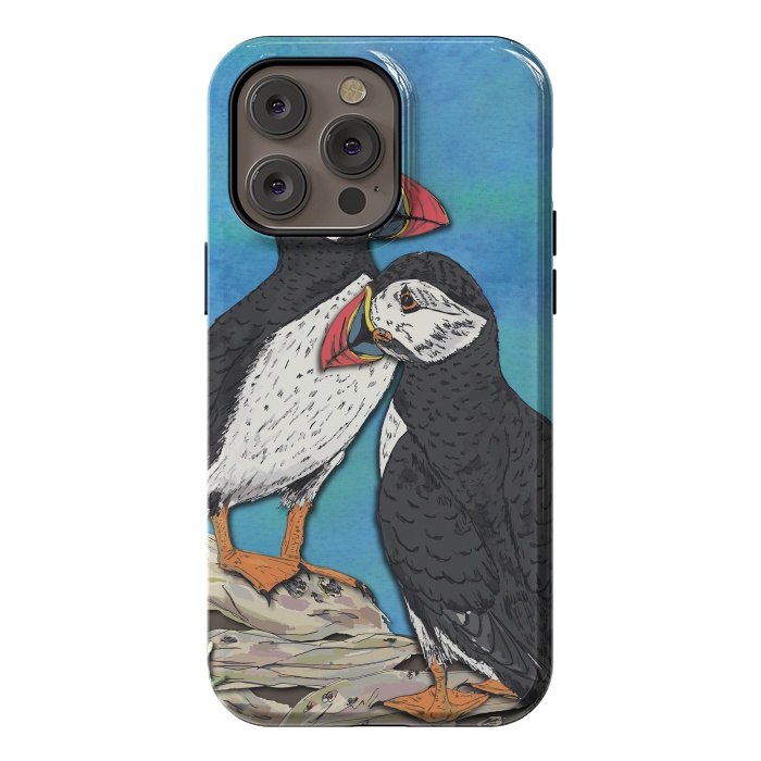 iPhone 14 Pro max StrongFit Puffin Perfection by Lotti Brown