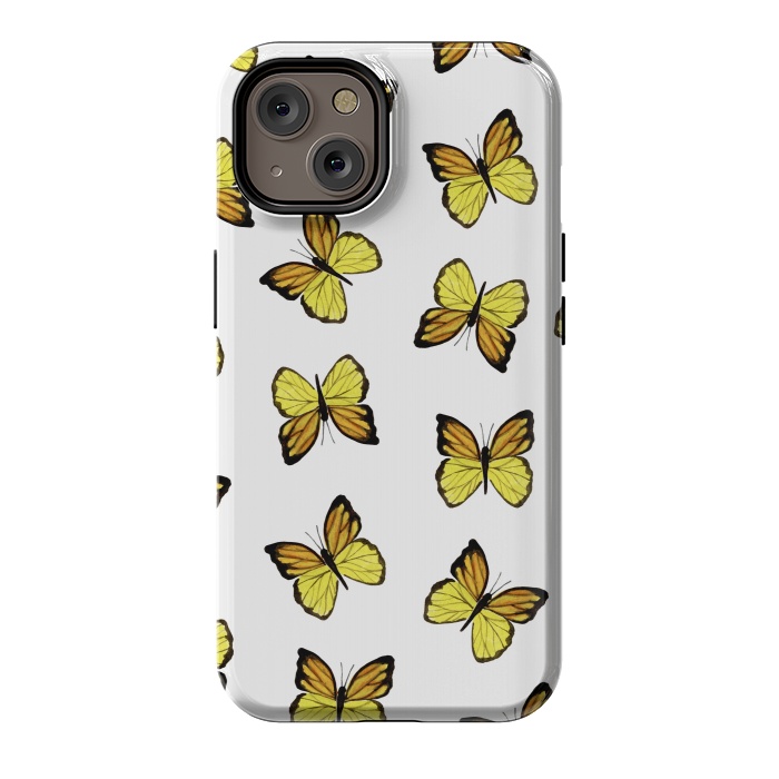 iPhone 14 StrongFit Yellow butterflies by Julia Badeeva