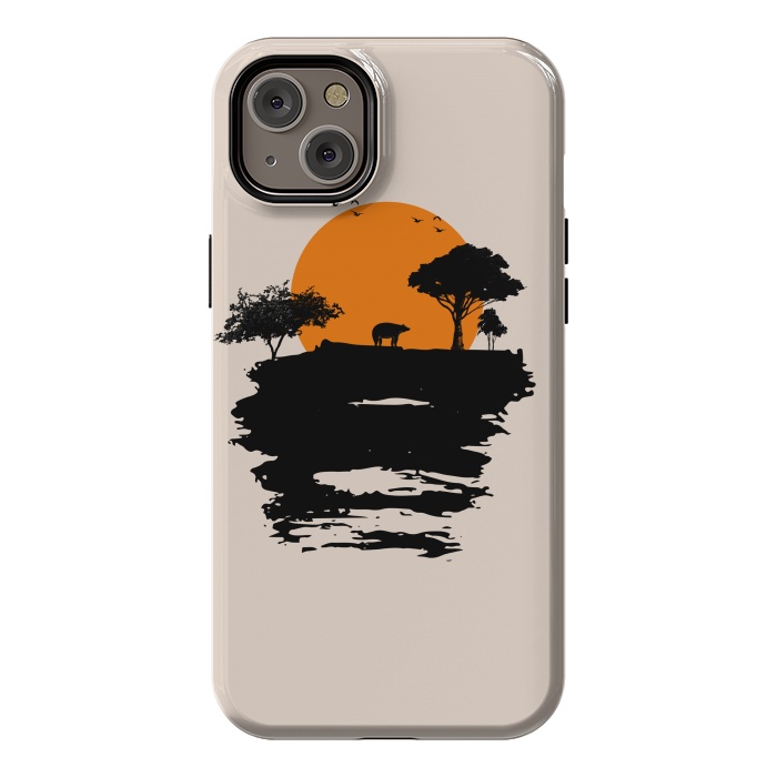 iPhone 14 Plus StrongFit Bear Travel on Mountain by Creativeaxle