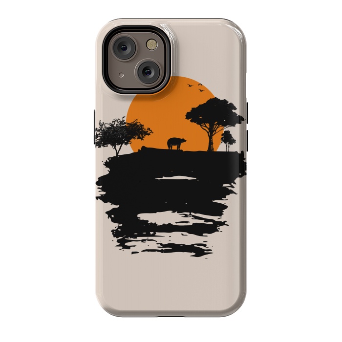 iPhone 14 StrongFit Bear Travel on Mountain by Creativeaxle