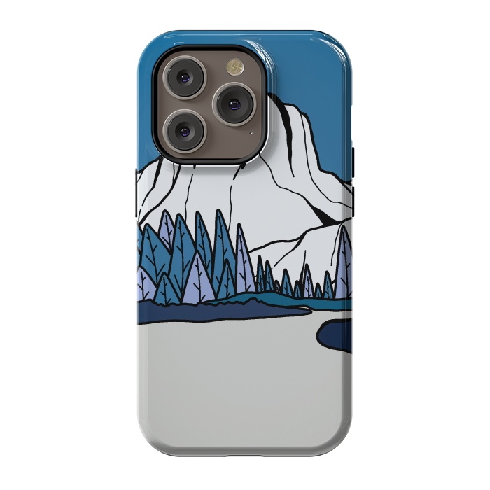 iPhone 14 Pro StrongFit Blue peak hill by Steve Wade (Swade)
