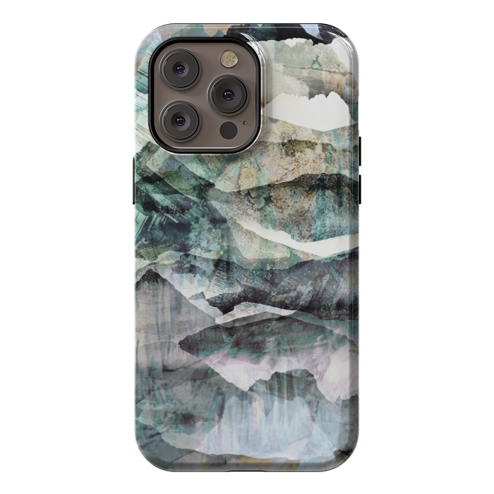 iPhone 14 Pro max StrongFit Faded stylised mountain landscape by Oana 