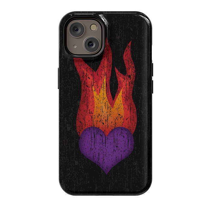 iPhone 14 StrongFit Heart on Fire by Majoih