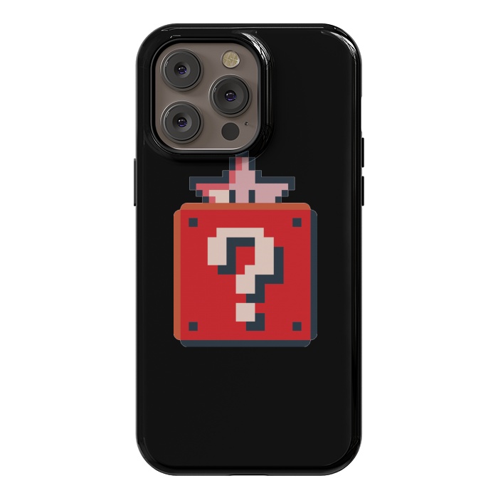 iPhone 14 Pro max StrongFit Pixelated Mario Star by Winston