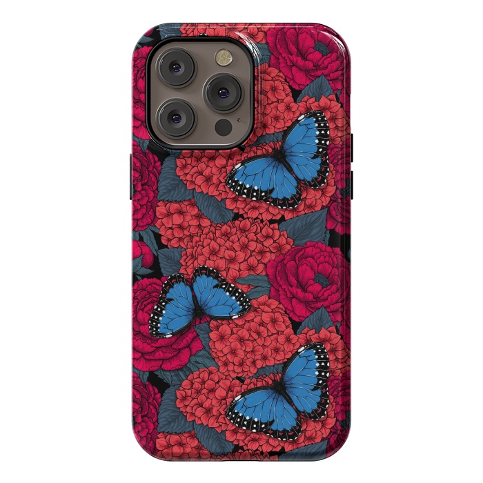 iPhone 14 Pro max StrongFit Blue morpho garden by Katerina Kirilova