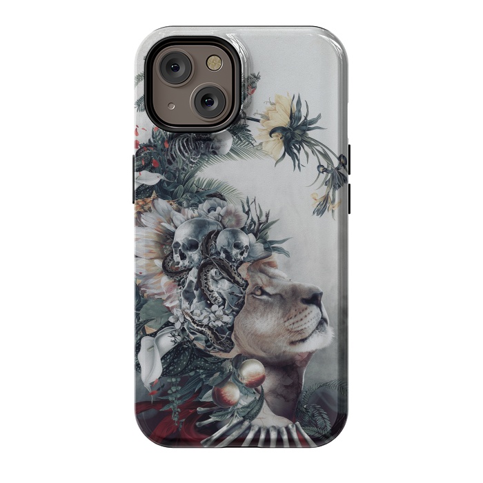 iPhone 14 StrongFit Lion and Skulls by Riza Peker