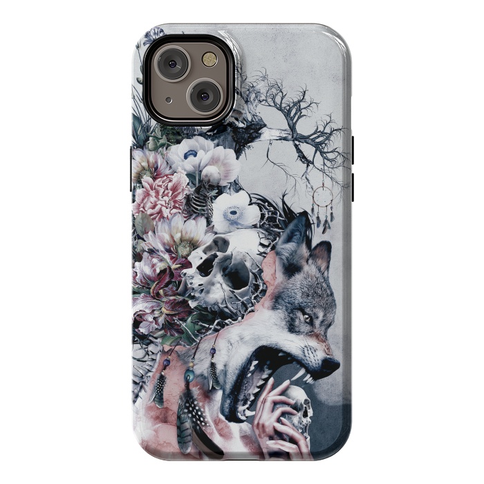 iPhone 14 Plus StrongFit Wolf and Skulls by Riza Peker