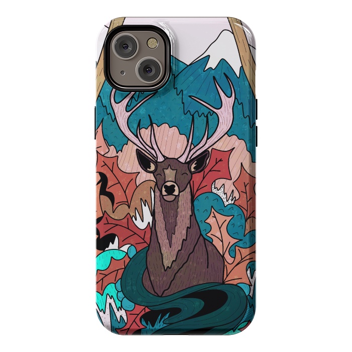 iPhone 14 Plus StrongFit Winter deer forest by Steve Wade (Swade)