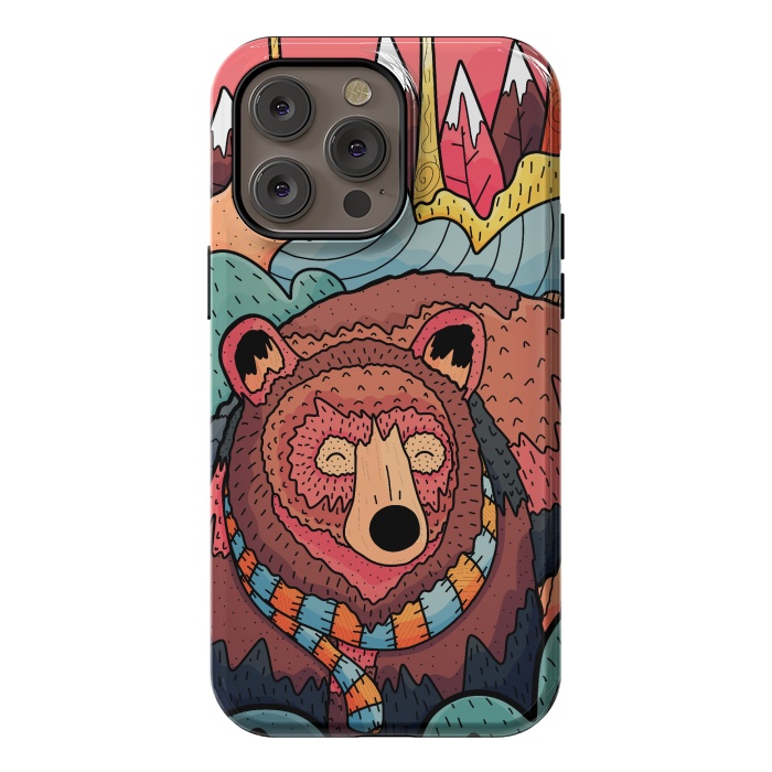 iPhone 14 Pro max StrongFit Winter bear forest by Steve Wade (Swade)