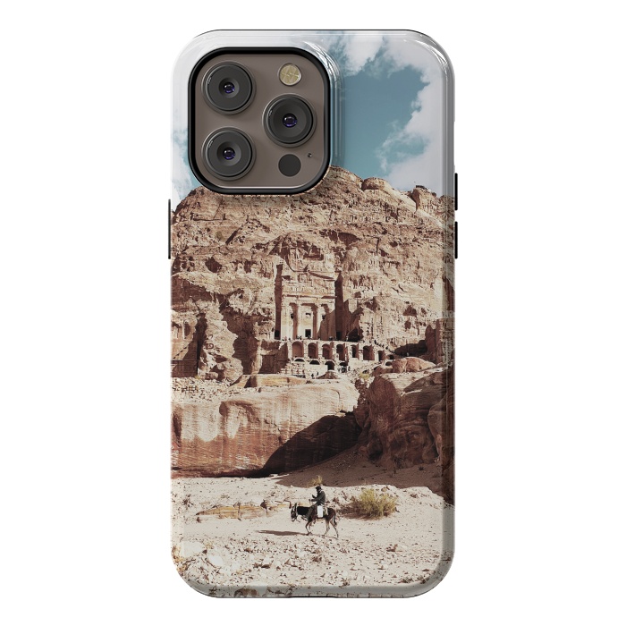 iPhone 14 Pro max StrongFit Petra temple Jordan sandstone landscape by Oana 